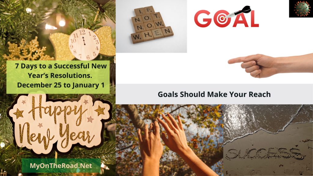 Business New Year's Resolutions and Business Goals graphic. 