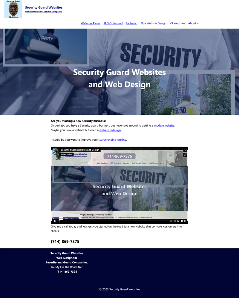 Security Guard Websites.com Screenshot
