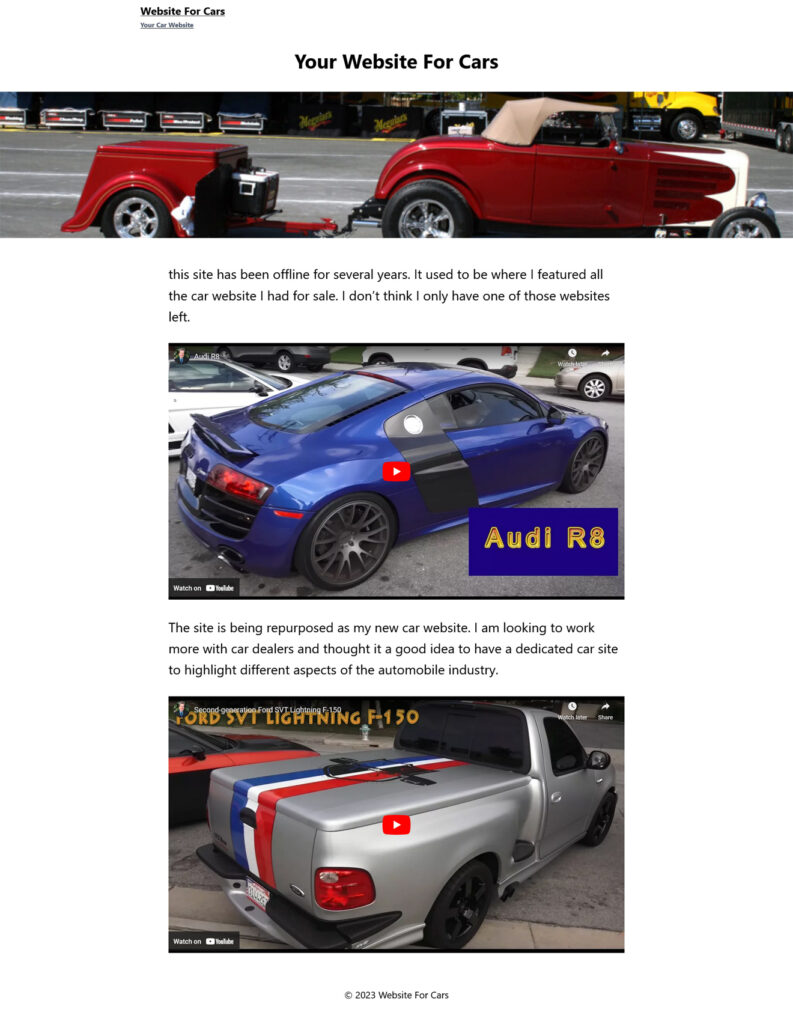 Website For Cars .com Screenshot